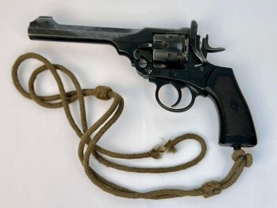 A Co2 Powered Webley Mark VI Patent 1915 Air Pistol. Full weight and size and Battlefield 