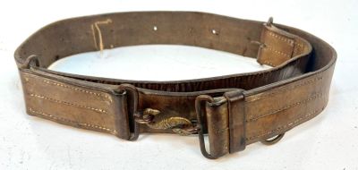 WW1 Canadian Expeditionary Force Oliver Pattern 1914 Leather Belt with Snake Buckle.