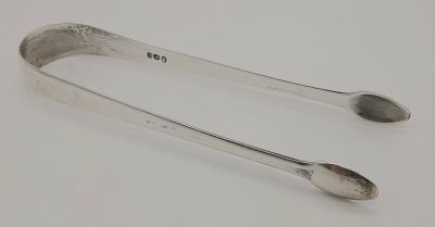 A Rare Pair of George Nangle 925 Silver Tongs. Hallmarks for London 1800. 14cm. 32.64g