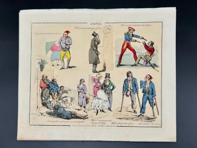 A Henry Thomas Alken (1785-1851) Early 19th Century Etching of Songs. Published by Mclean 