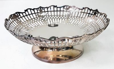 A 1966 Sterling Silver Hand Pierced Decorative Bowl. Hallmarks for Sheffield. Makers mark of 