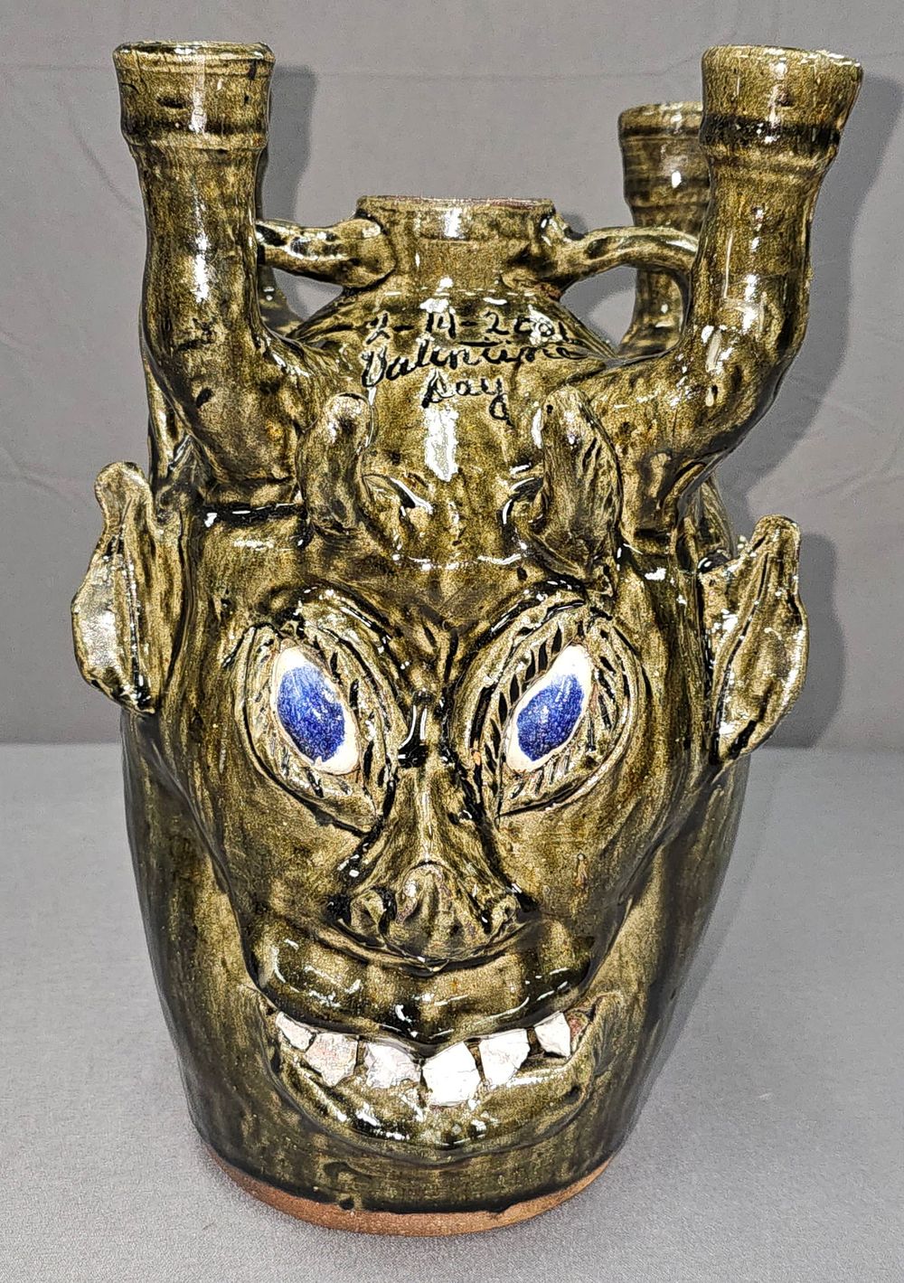 Lot 147A: Clete & Billie Meaders Double Face Candelabra