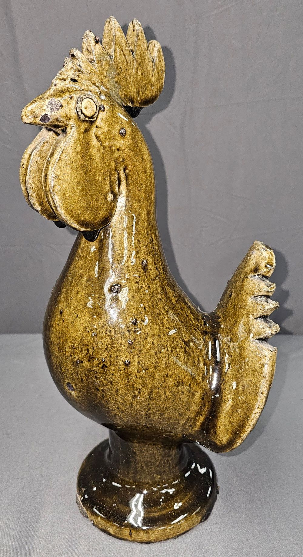 Lot 147B: 1986 Edwin Meaders Green Rooster