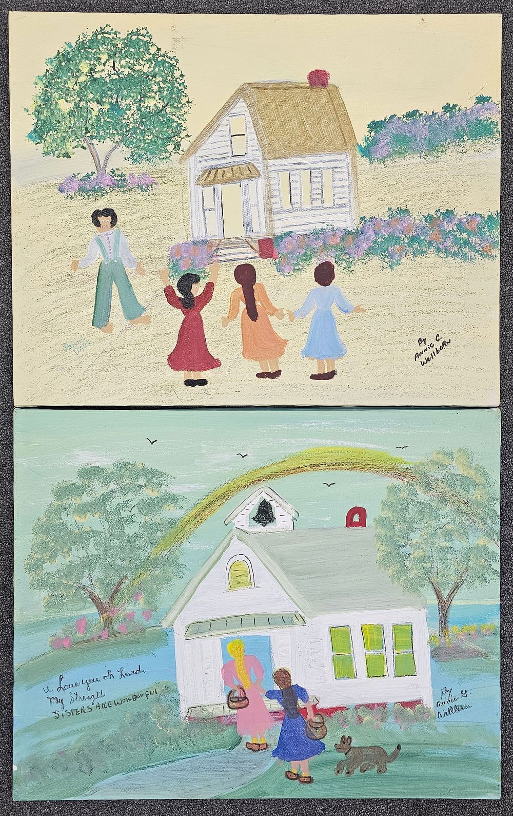 Lot 151A: Fine Annie Wellborn Folk Art Painting Lot