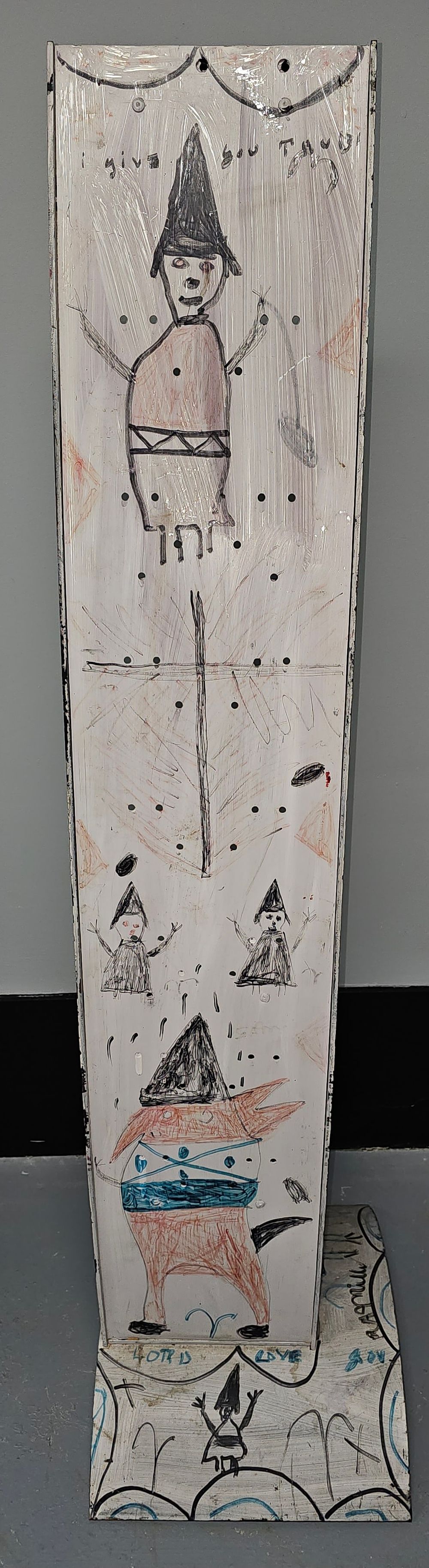 Lot 152A: Great RA Miller Folk Art Paint Stand