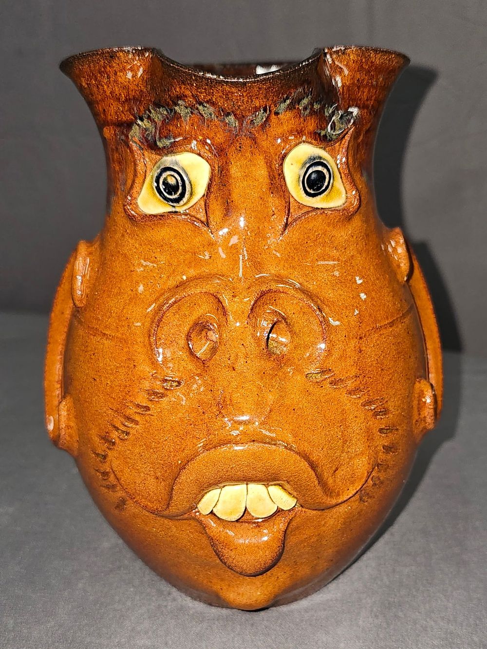 Lot 164: Stunning 2005 Roger Corn Face Pitcher