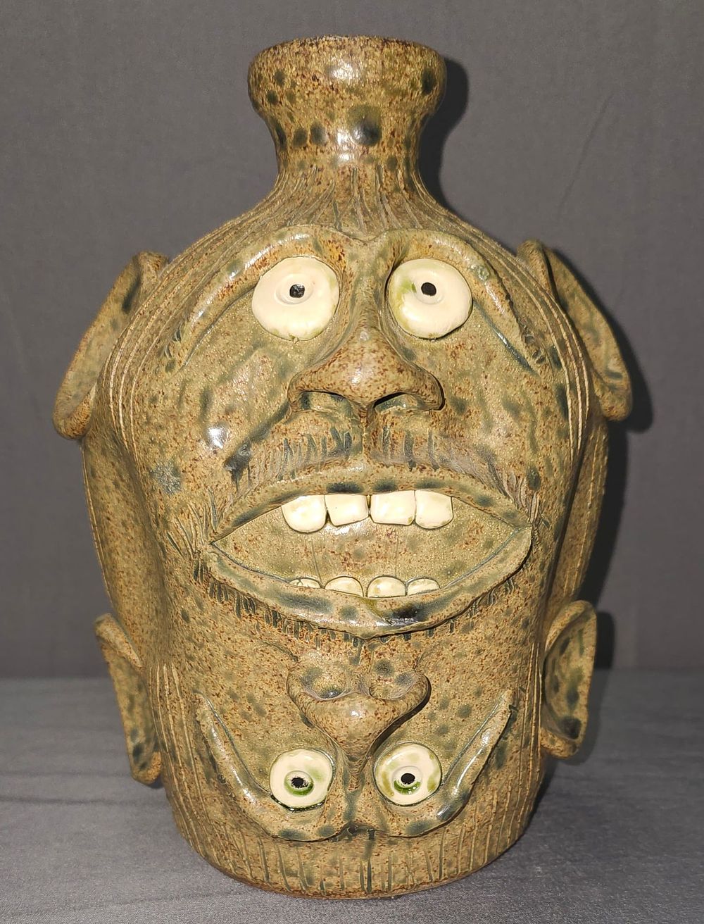 Lot 209: Fine Steve Turpin Upside-down Double Face Jug #9