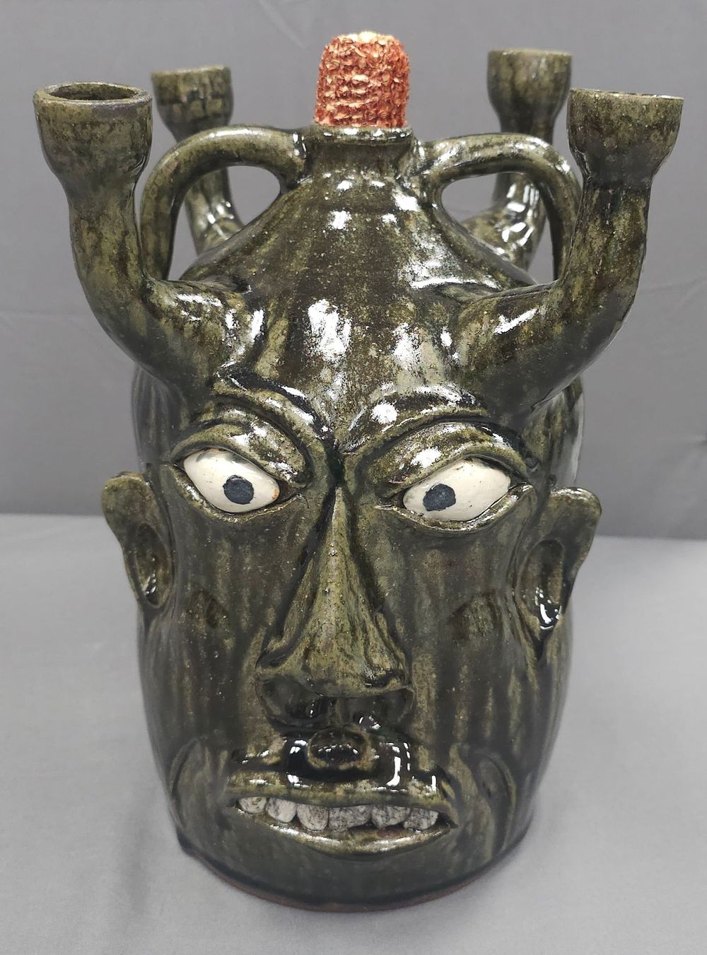 Lot 214: Wayne Hewell Rock Tooth Candelabra