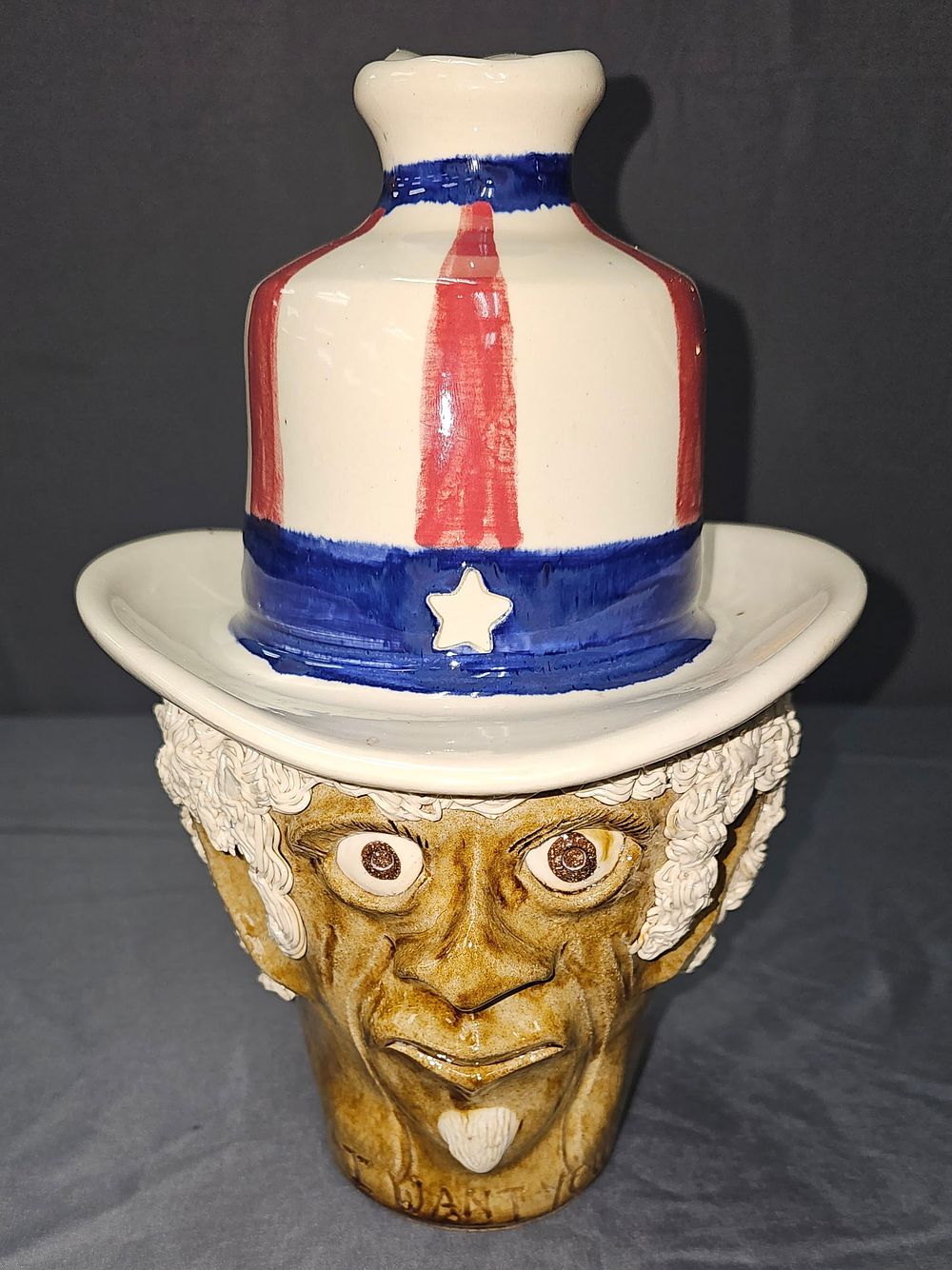 Lot 220: 2008  Steve Turpin Uncle Sam Face Jug