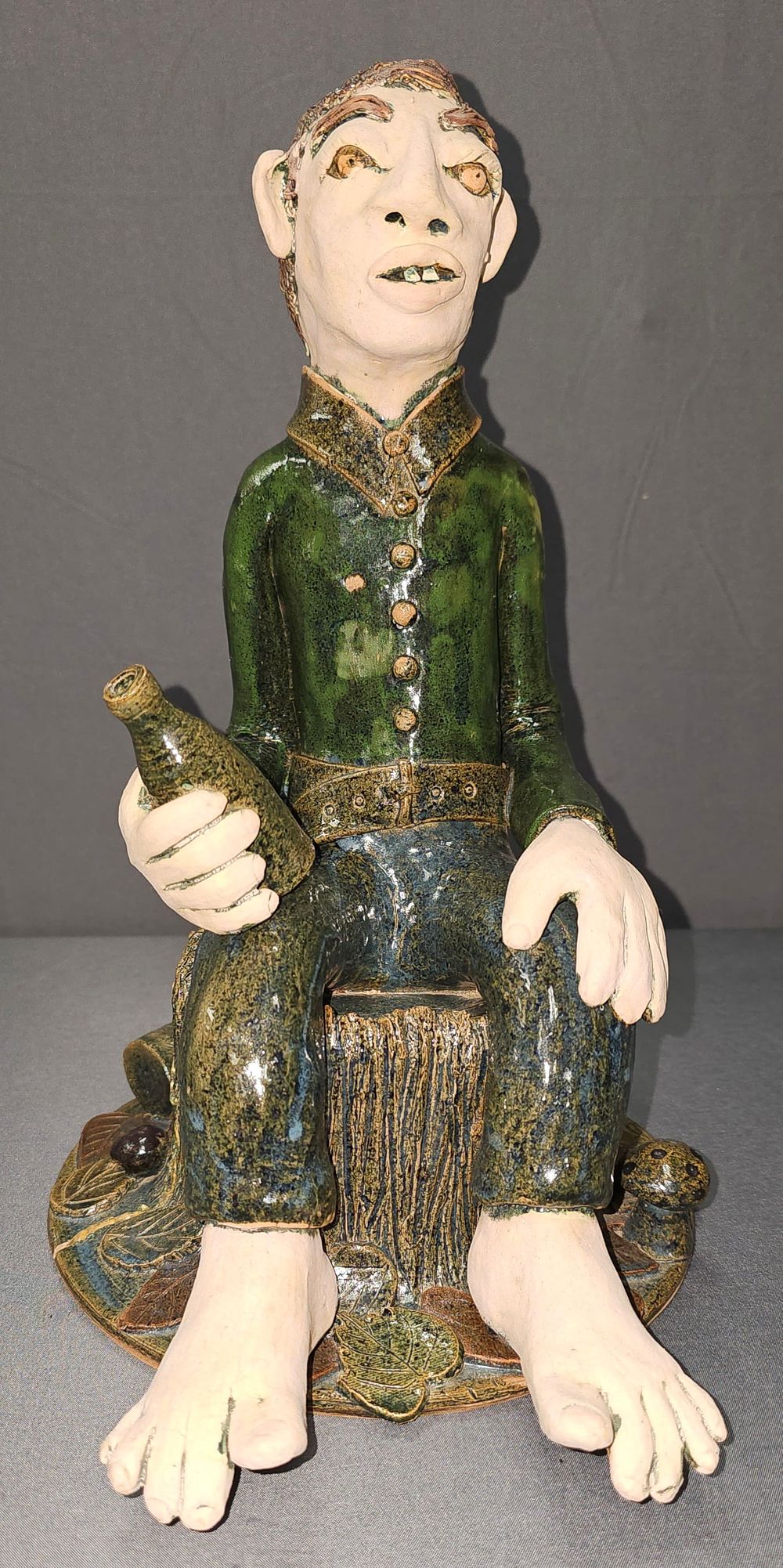 Lot 224: Lin Craven #1 Figural Titled: What's Time To A Hog"
