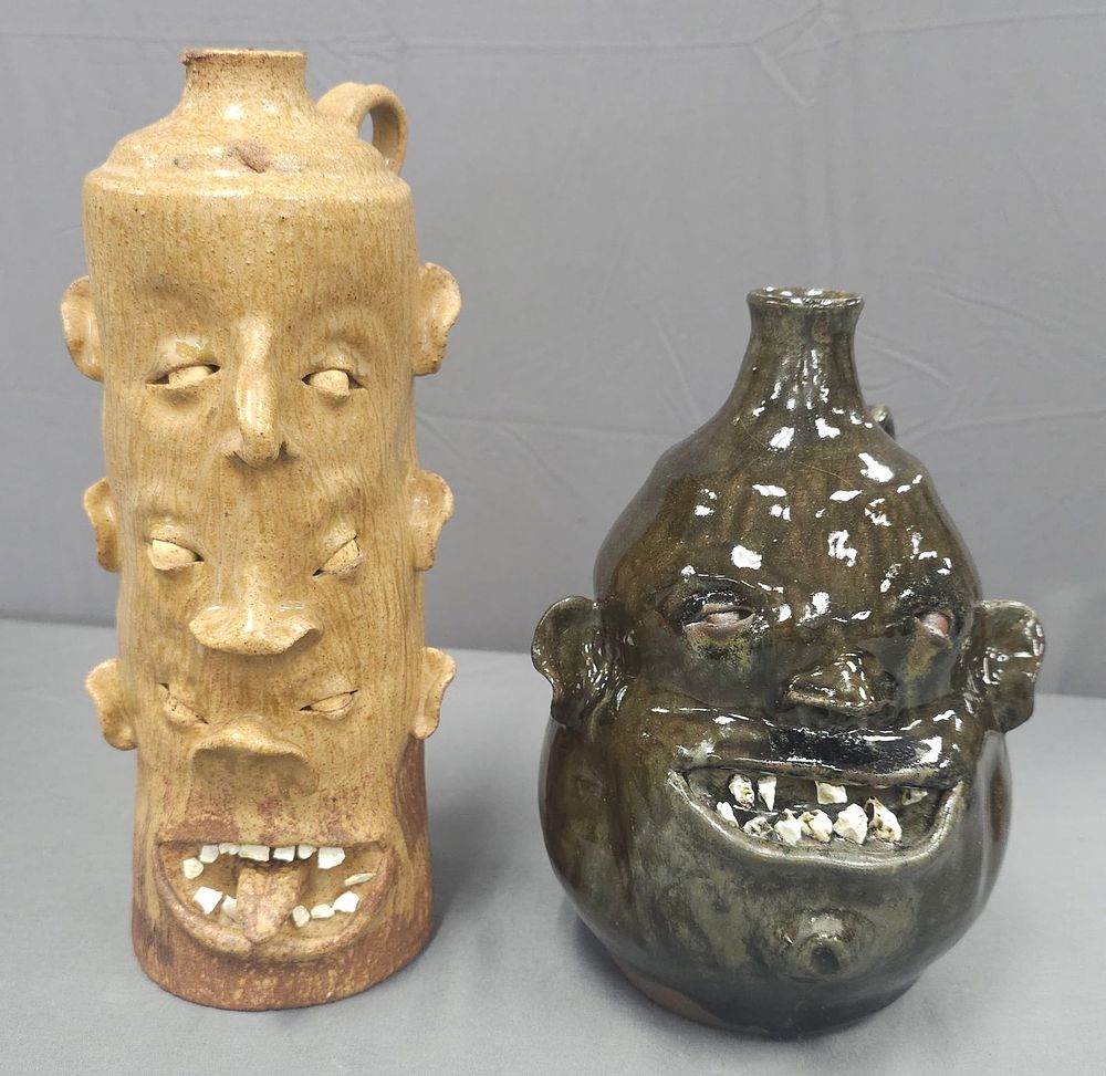 Lot 237: Southern Folk Pottery Face Jug Lot