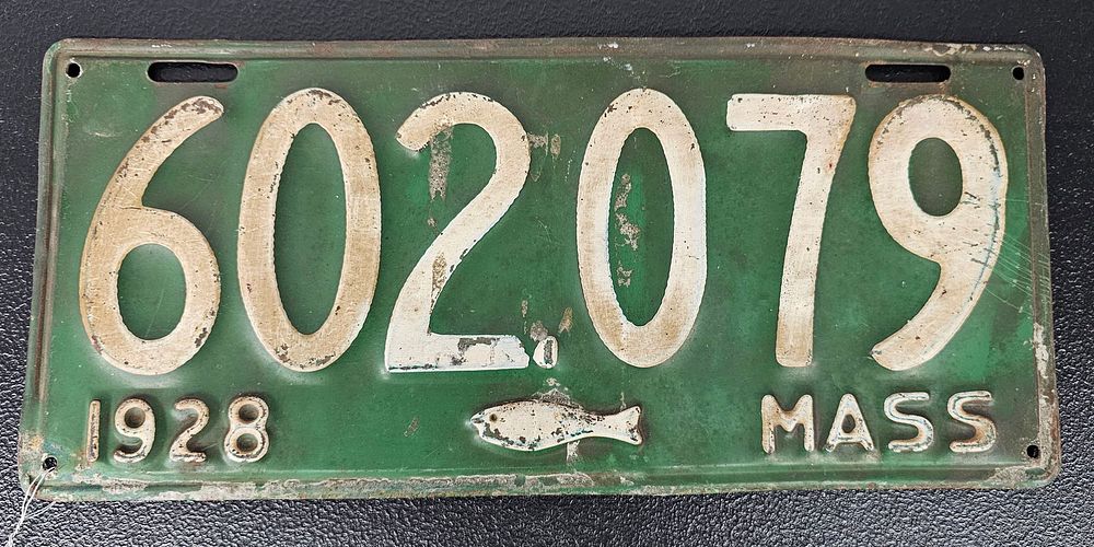Lot 208: 1928 Massachusetts Car Tag