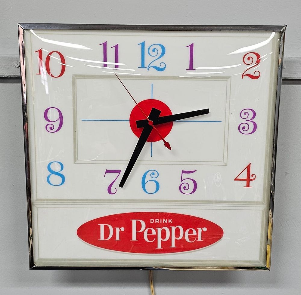 Lot 229: Original Pam Dr Pepper Clock In Box
