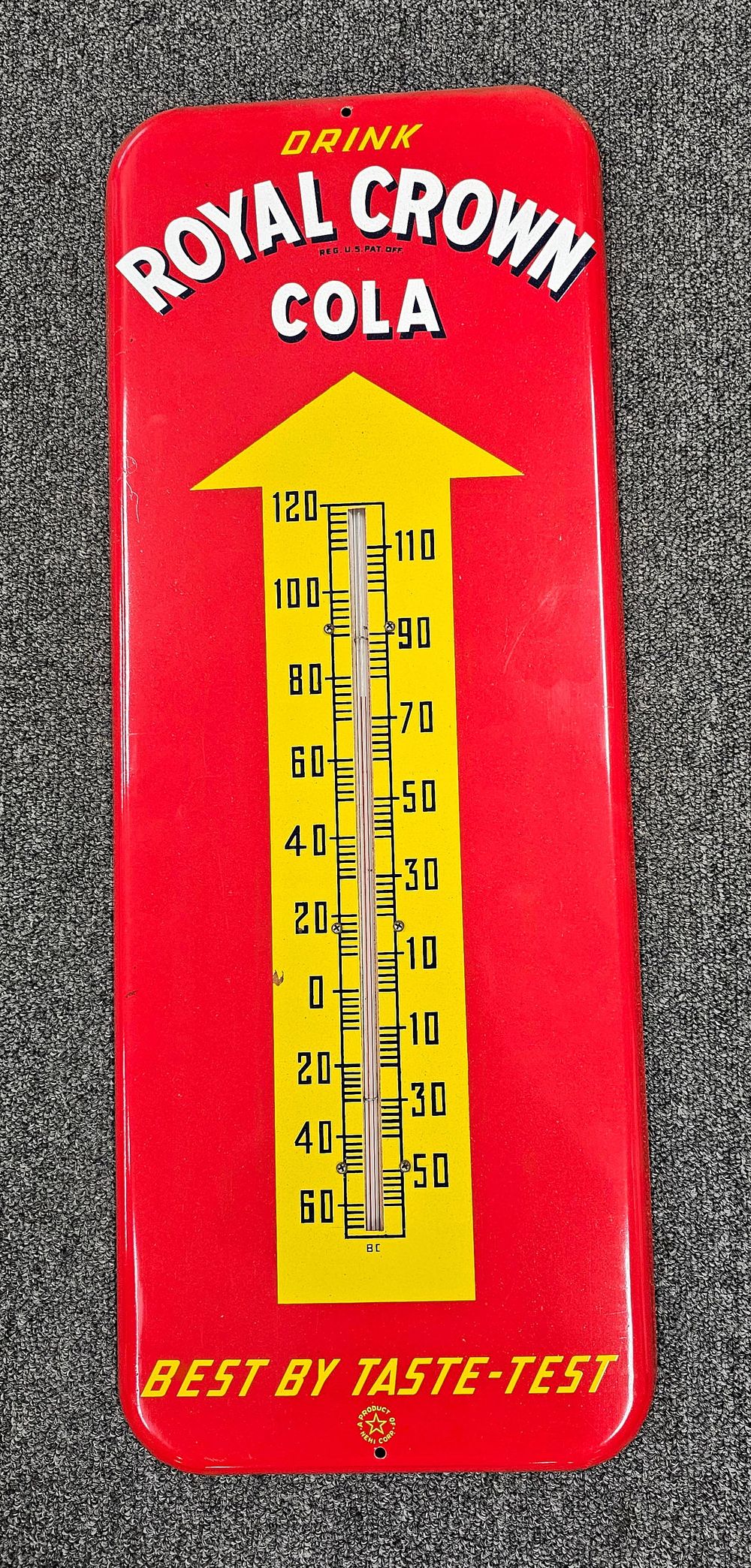 Lot 230: 1952 NOS Royal Crown Cola Thermometer
