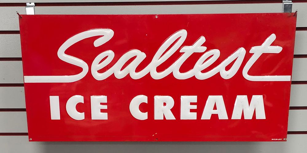 Lot 232: 1950s Sealtest Ice Cream Sign