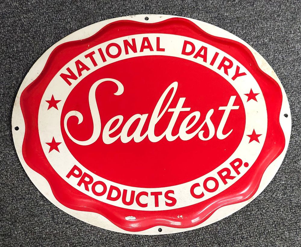 Lot 233: 1950s Sealtest Embossed Advertising Sign