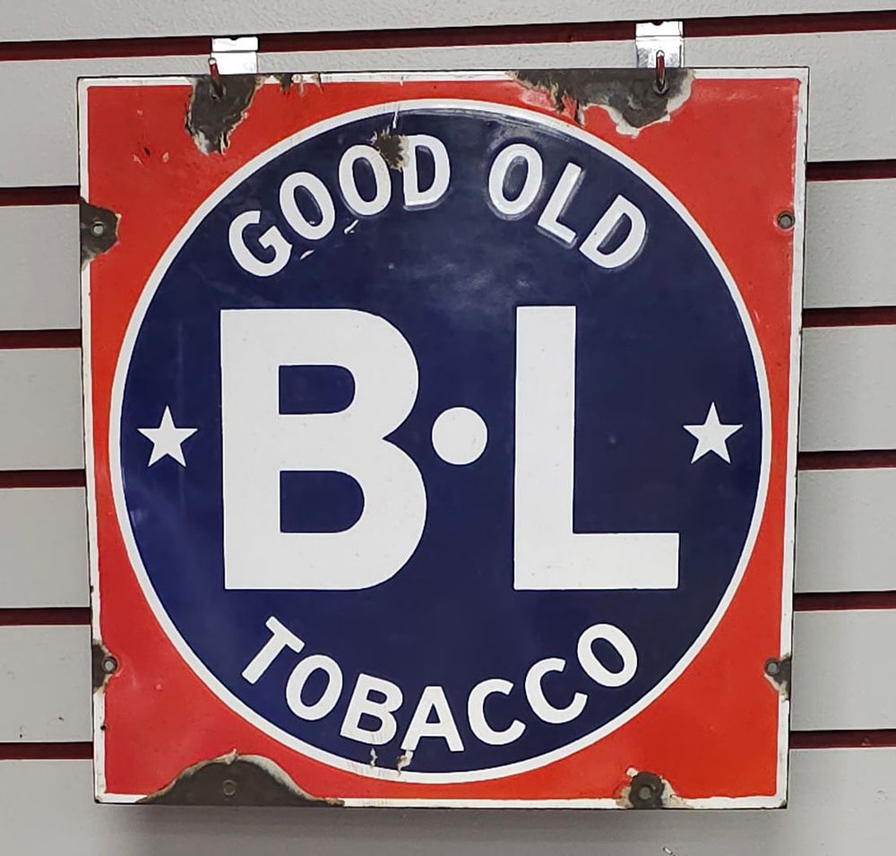 Lot 238: Fine B.L Tabacco Porcelain Sign