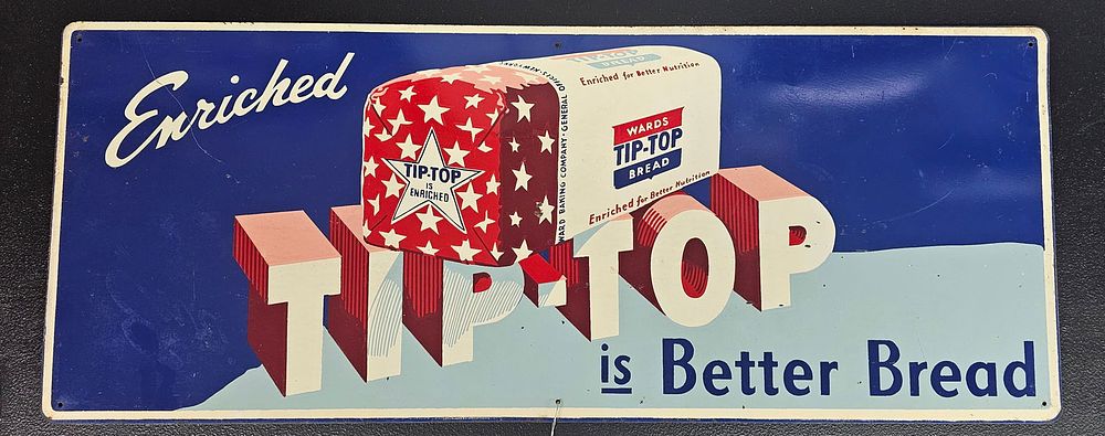 Lot 240: 1950s Tip Top Bread Advertising Sign