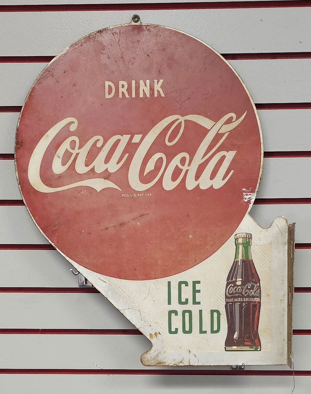 Lot 243: 1957 Coca Cola Flange Sign