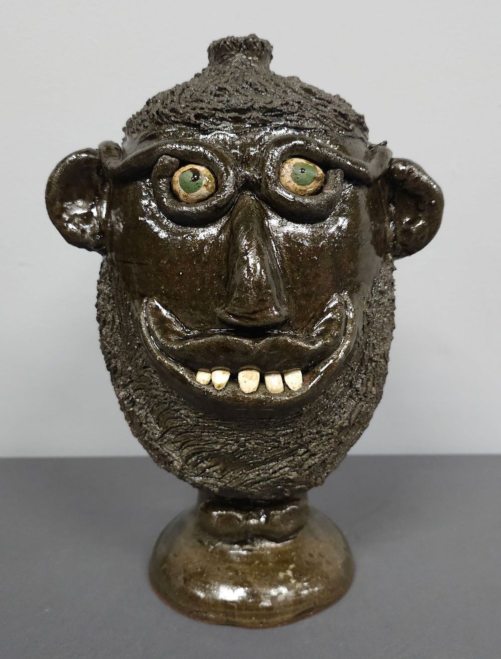 Lot 140: Fine Flossie Meaders Face Jug of Reggie Meaders