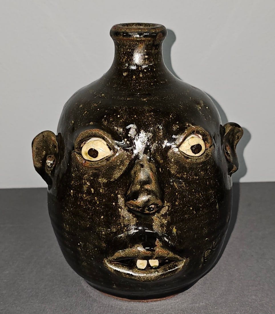 Lot 143: Fine Anita Meaders Quart Face Jug