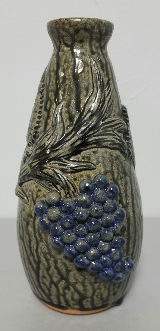 Lot 144C: 1997 Clete & Billie Meaders Grape Decorated Vase