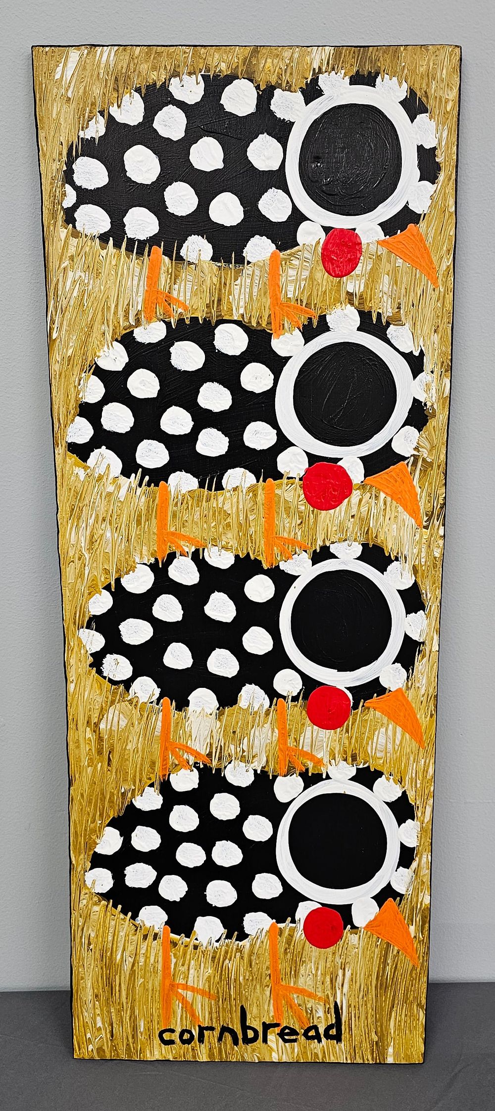 Lot 152A: John "Cornbread" Anderson Folk Art Guinea  Painting