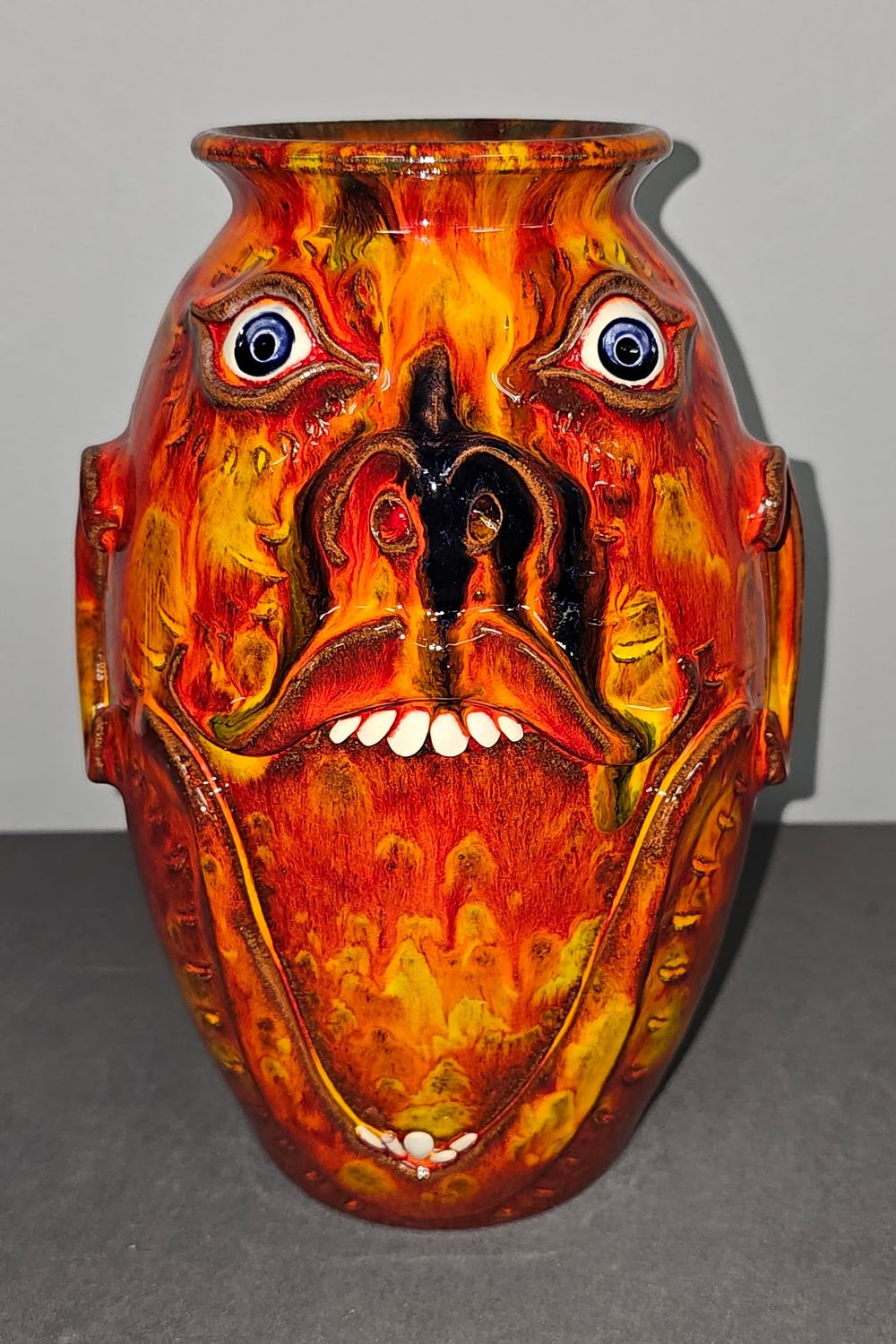 Lot 157: Stunning Roger Corn Face Jar
