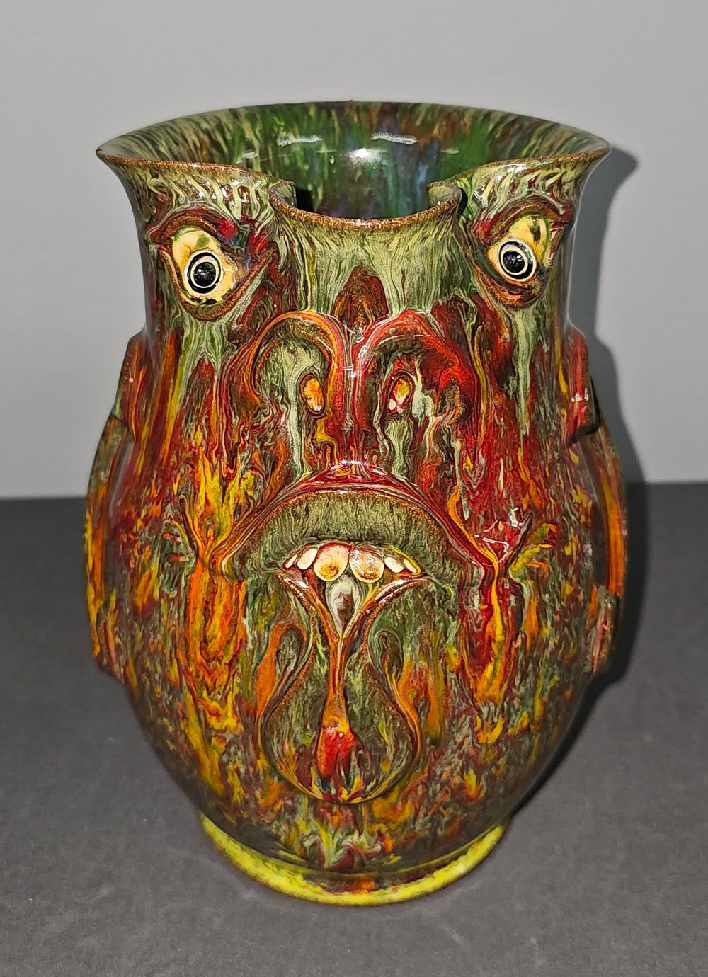 Lot 158: Stunning Roger Corn Face Pitcher Circa 2007