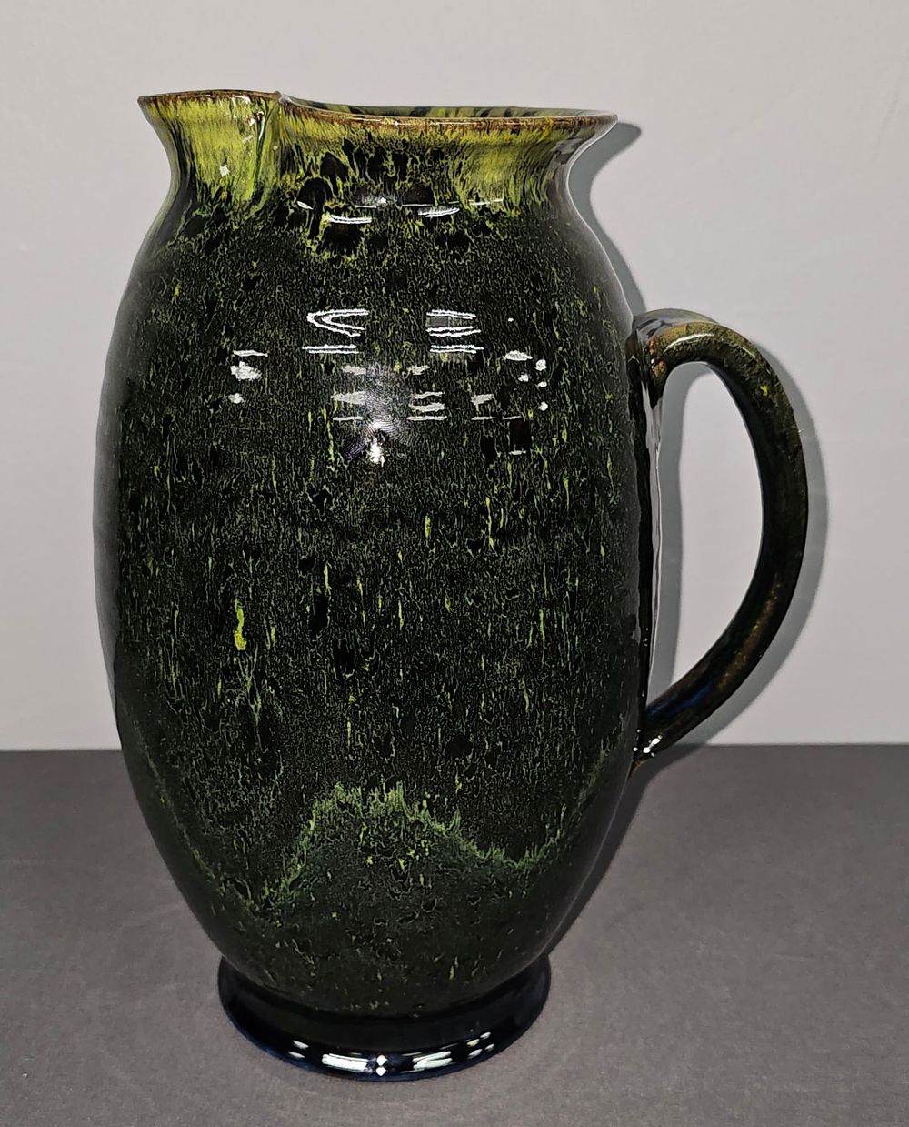 Lot 160: Fine Roger Corn Emerald Green Pitcher
