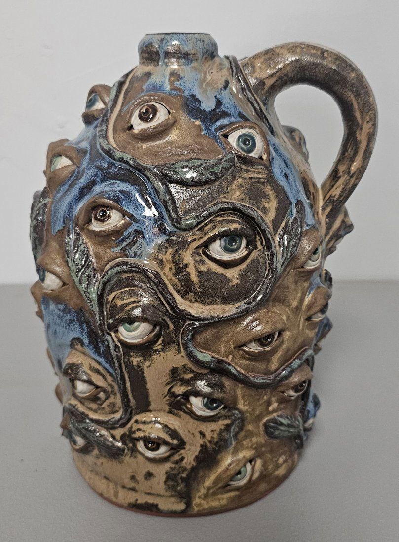 Lot 161E: Stunning Lolly Lynn Eyeball Jug