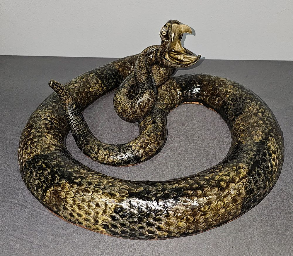 Lot 163: Fine Michael & Melvin Crocker Rattle Snake