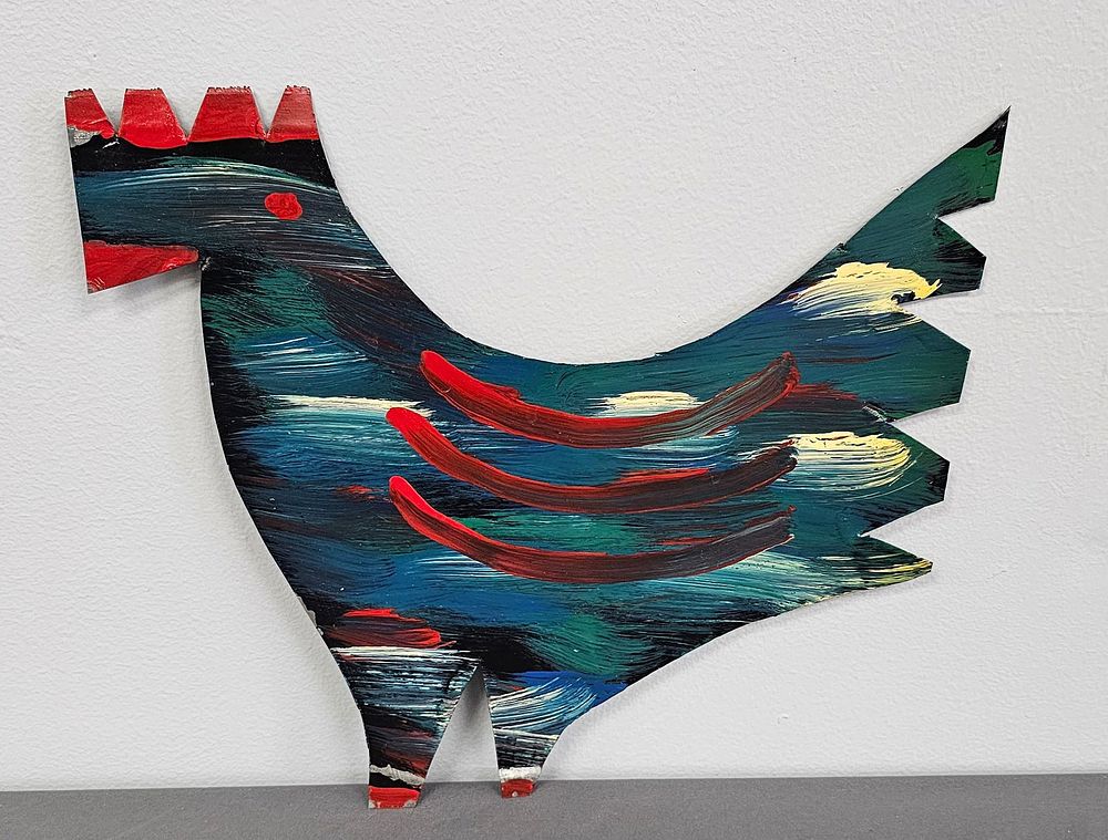 Lot 176A: Fine RA Miller Folk Art Chicken Cut Out