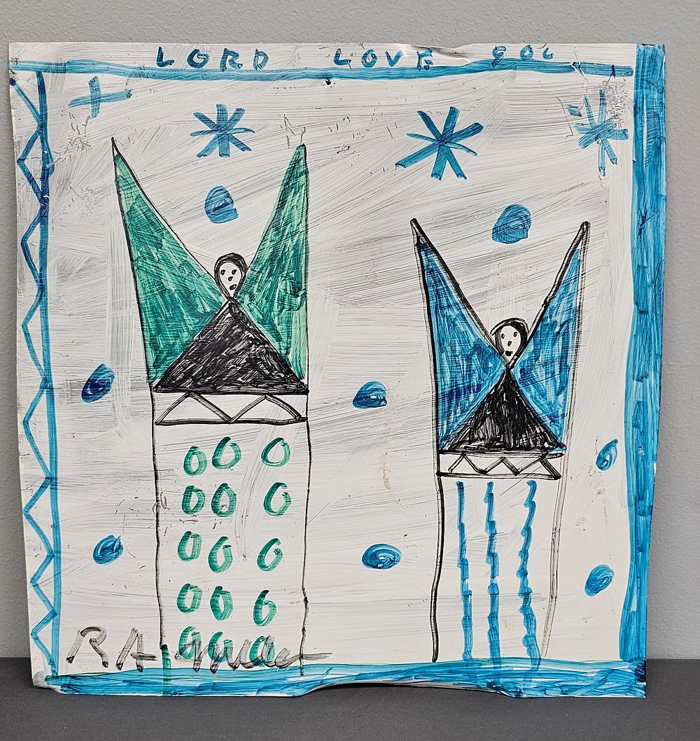 Lot 186A: Fine RA Miller Folk Art Drawing