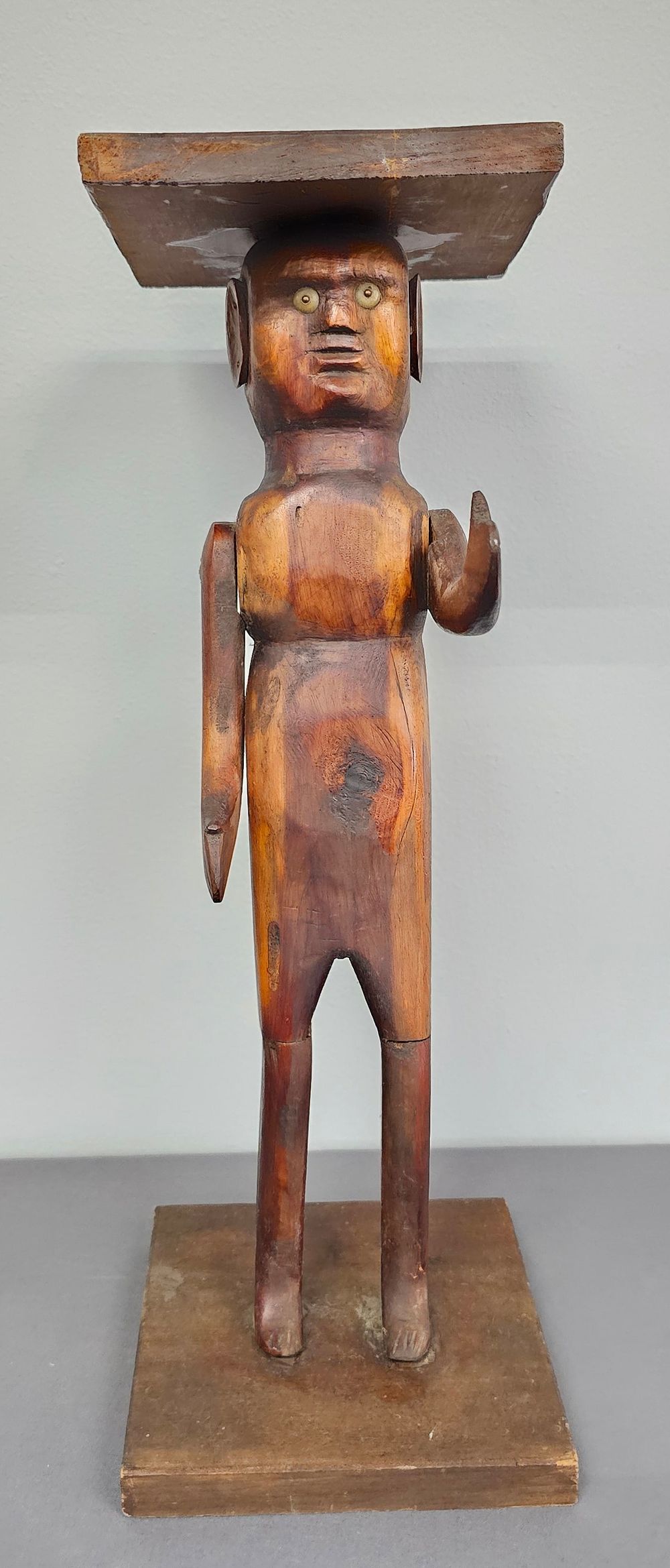 Lot 186B: 1930-40s Folk Art Wood Carved Man Figure