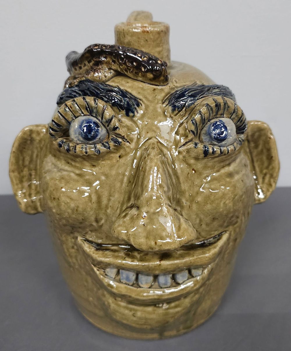 Lot 201: Jerry Brown Lizard Face Jug