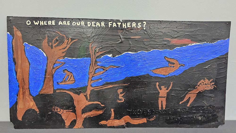 Lot 205C: Rick Littlefield Folk Art Painting