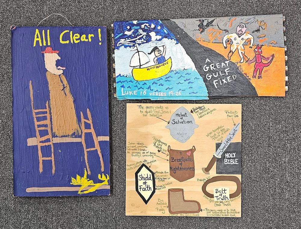 Lot 205D: Rick Littlefield Folk Art Painting Lot