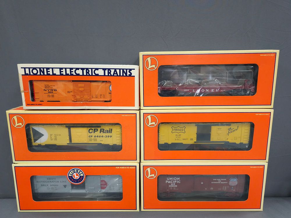 Lot 225: Lionel Rolling Stock Lot of 6 Cars (NIB) Lionel Rolling Stock Lot of 6 Cars (New In Box) C-9. 1.