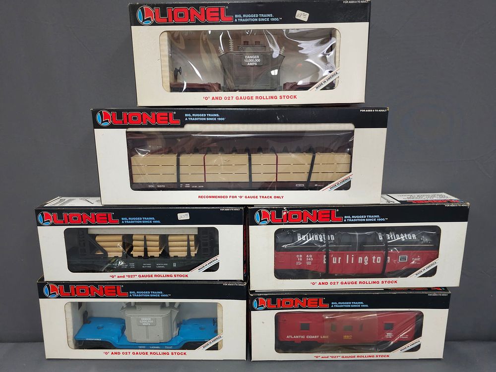 Lot 236: Lionel Rolling Stock Flat Car Lot of 6 (NIB) Modern Era, O Gauge Lionel Rolling Stock Flat Car Lot