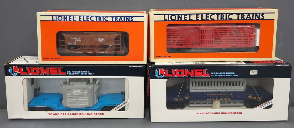 Lot 240: Lionel Rolling Stock Car Lot 4 (NIB) Modern Era, O gauge. Lionel Rolling Stock Car Lot 4 (NIB) C-9