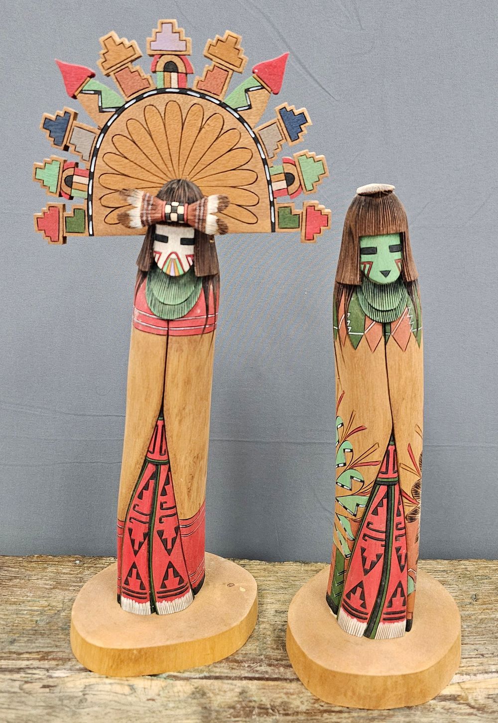Lot 326: Kevin Horrace Quannie Hopi Kachina Dolls
