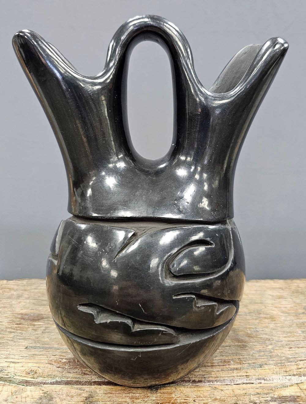 Lot 333: Early Mida Tafoya Santa Clara Wedding Vase