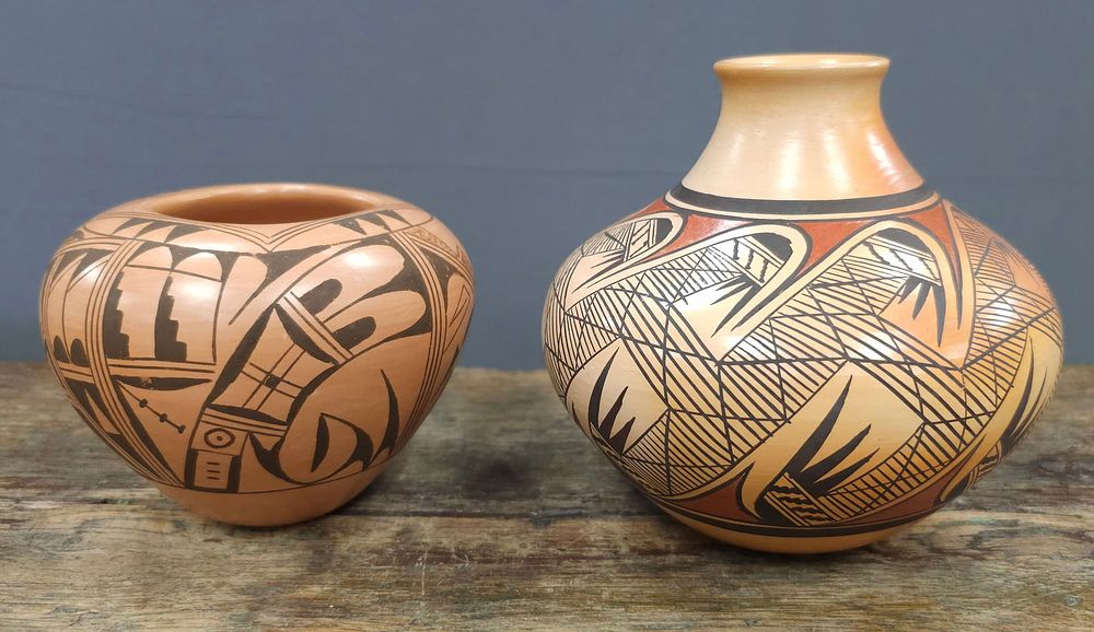 Lot 338: Rare Adelle L Nampeyo & Jeanette Sohr  Navajo Pottery Lot