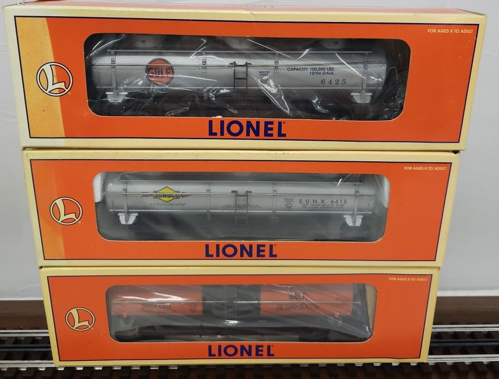 Lot 144: Lionel Tank Car Lot of Three (NIB)