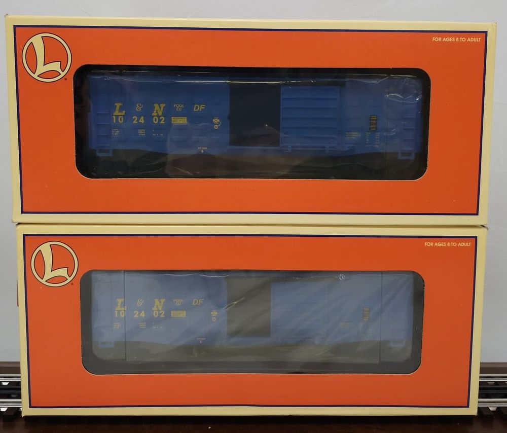 Lot 146: Lionel Waffle Sided Boxcar Lot of Two (NIB) C-10