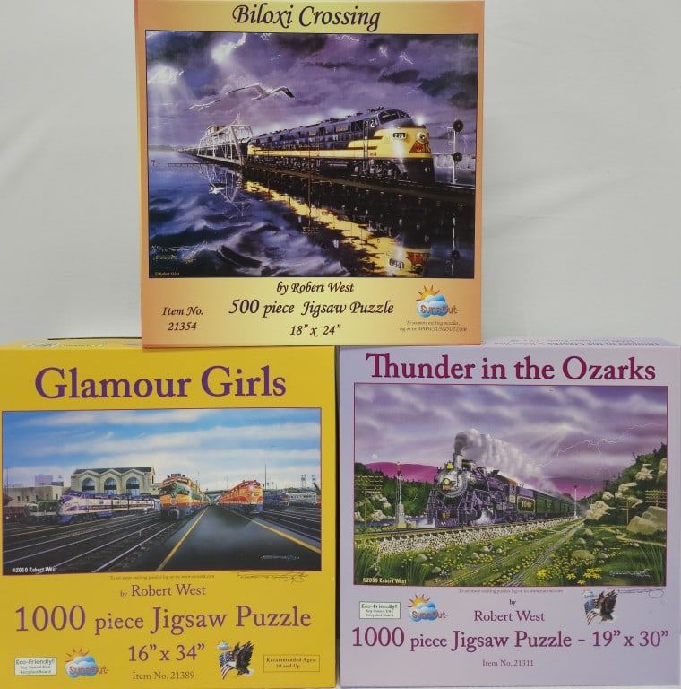 Lot 283: Train Puzzle Lot of 3