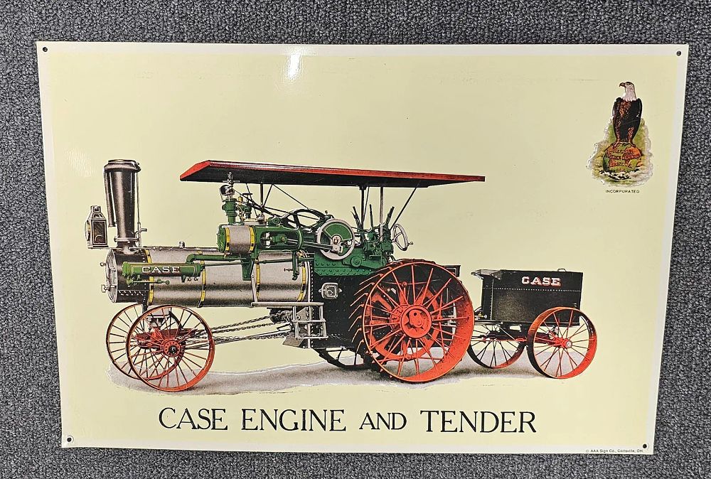 Lot 290: A Fine Case Engine & Tender Embossed SST...