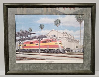 FEC Framed Print "A Jacksonville Memory". Florida East Coast Railroad, Framed Print "A