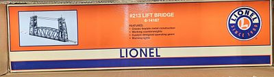 Lionel #213 Lift Bridge (NIB). Modern Era, Lionel 6-14167, #213 Lift Bridge (NIB) with original